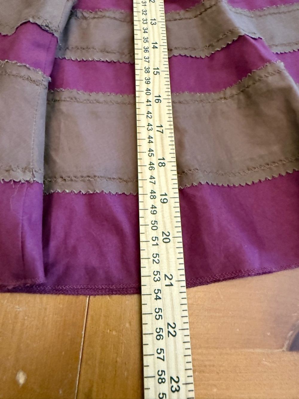 Vintage Style Multico Striped A-line Skirt S Ribbon Trim Embroidery A-Line - Picture 6 of 8